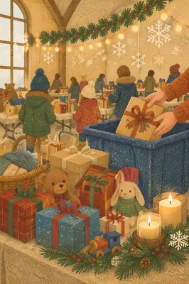 Christmas Toy Drive in Church Fellowship Hall