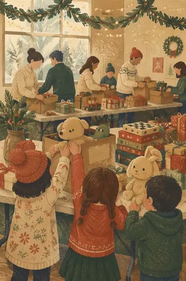 Christmas Toy Drive in Church Hall