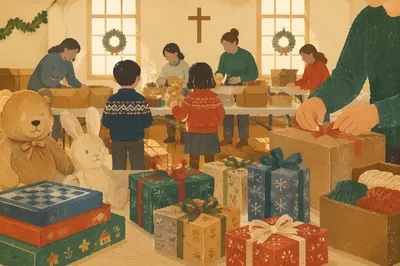 Christmas Toy Drive in Church Fellowship Hall