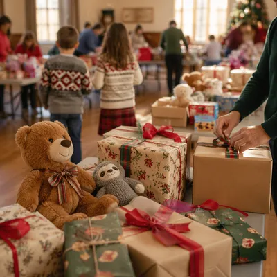 Christmas Toy Drive in Church Fellowship Hall