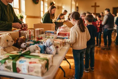 Christmas Toy Drive in Church Fellowship Hall