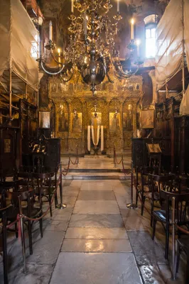Historic Chapel Aisle Toward Gilded Altar