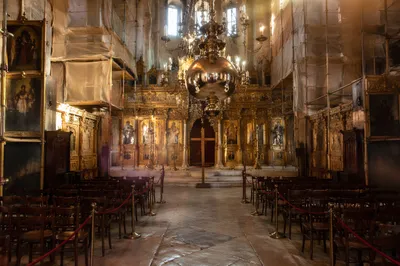 Historic Chapel Aisle to Gilded Altar