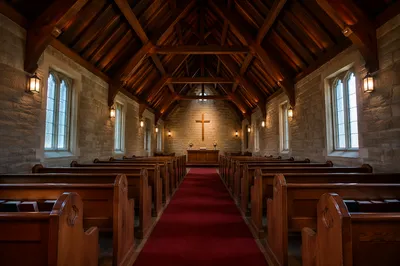 Red Carpet Chapel Aisle to Altar
