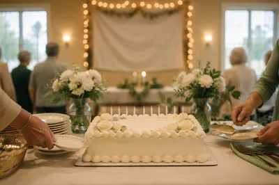 Church Anniversary Cake Celebration Banner Scene