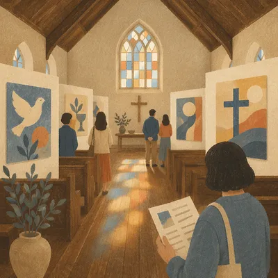 Community Church Art Gallery Exhibition Scene