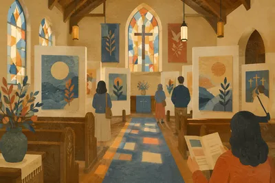 Community Church Art Gallery Exhibition Scene
