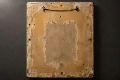 Aged Devotional Panel in Church Gallery