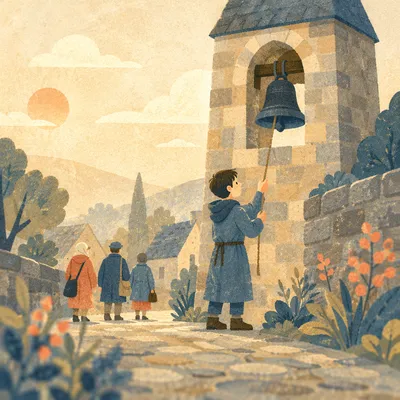 Sunday Morning Church Bell Tower Ringing