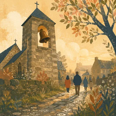 Sunday Morning Church Bell Tower