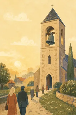 Sunday Morning Church Bell Tower