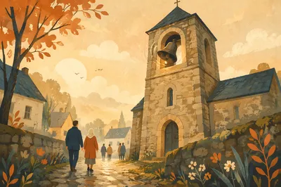 Sunday Morning Church Bell Tower