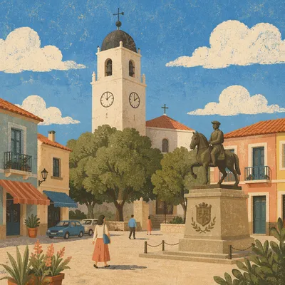White Church Bell Tower Under Blue Sky