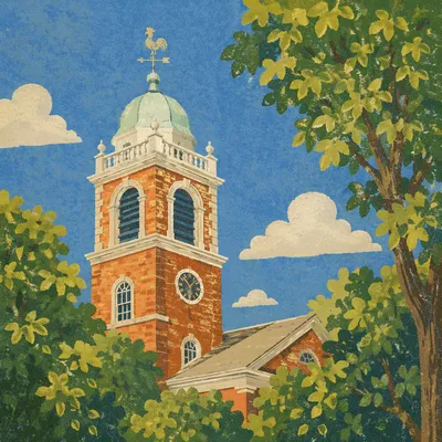 Church Bell Tower Under Clear Blue Sky