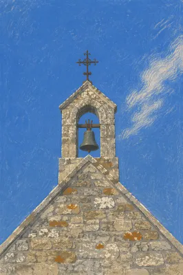 Stone Chapel Bell Tower Under Blue Sky