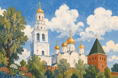 Historic Church Bell Tower Under Blue Sky