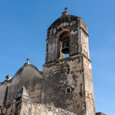 Old Church Bell Tower Under Blue Sky