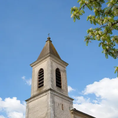 Church Bell Tower Under Clear Blue Sky