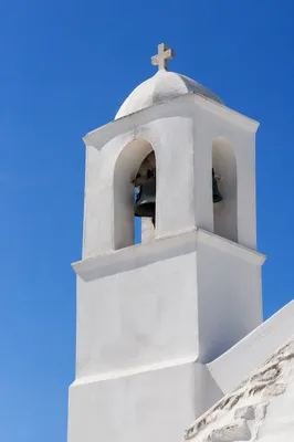 White Church Bell Tower Under Blue Sky