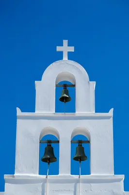 White Church Bell Tower Under Blue Sky