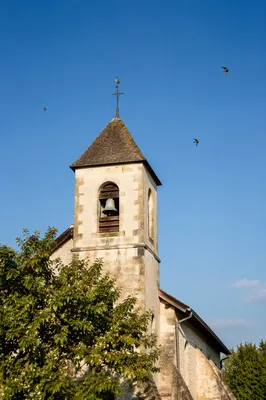Countryside Church Bell Tower Under Blue Sky