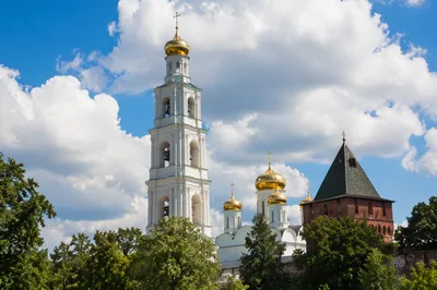 Historic Church Bell Tower Under Blue Sky