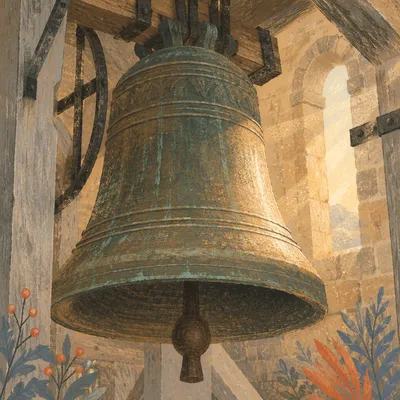 Historic Church Bell Tower at Dawn