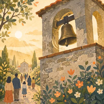 Sunday Morning Church Bell Tower