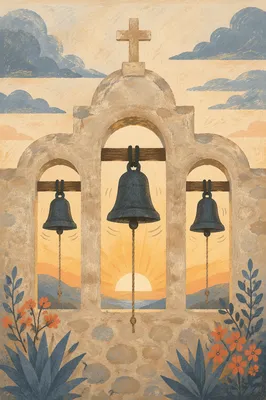 Historic Church Bell Tower at Sunrise