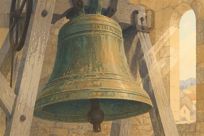 Historic Church Bell Tower at Dawn