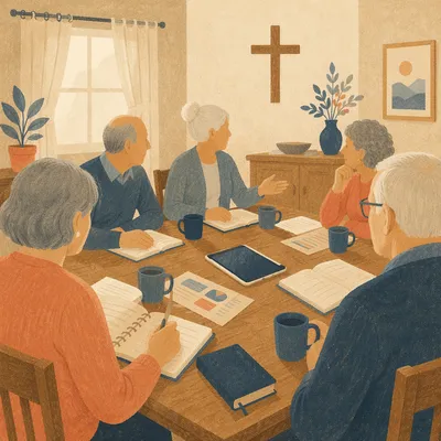 Church Board Meeting in Thoughtful Discussion