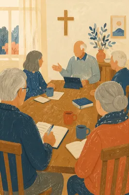 Church Board Meeting in Thoughtful Discussion