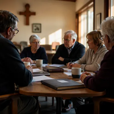 Church Elder Board Meeting Discussion Scene