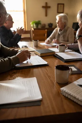 Church Board Meeting Elder Discussion Scene