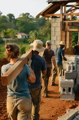 Overseas Volunteers Building Rural Church Together
