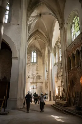 Overseas Volunteers Restoring Historic Church Interior