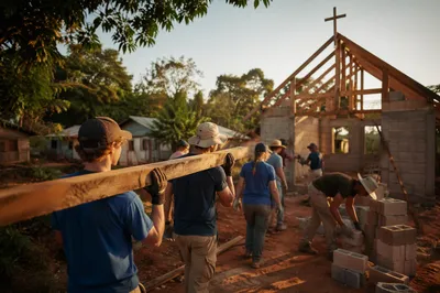 Overseas Volunteers Building Rural Church Together