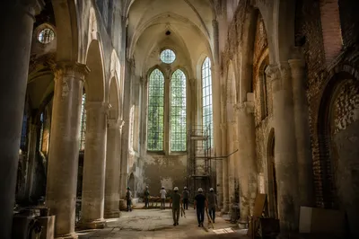 Overseas Volunteers Restoring Historic Church Interior