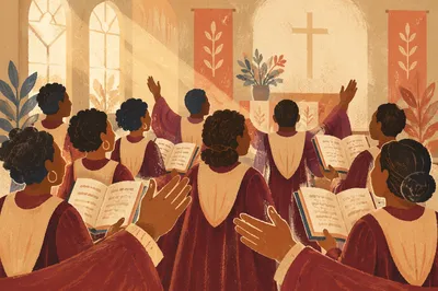 Joyful Gospel Choir in Warm Sanctuary
