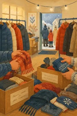 Winter Church Coat Drive Fellowship Hall