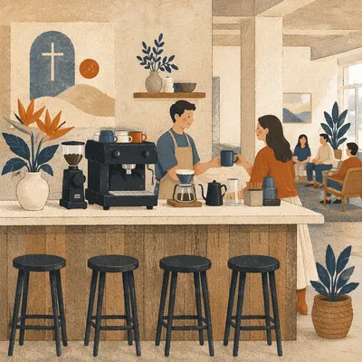 Welcoming Church Coffee Bar Fellowship Space