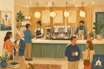 Welcoming Church Coffee Bar Fellowship Space