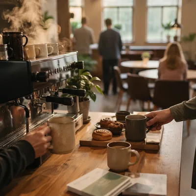 Welcoming Church Coffee Bar Fellowship Scene