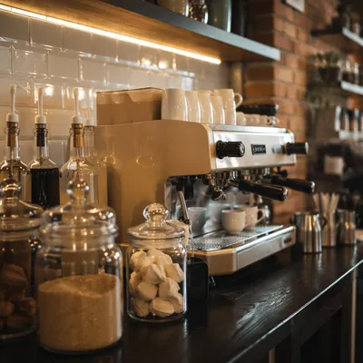 Church Espresso Bar Fellowship Counter Closeup