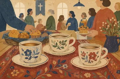 Church Coffee Fellowship Table After Service