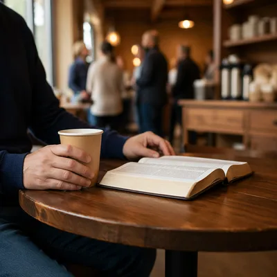 Church Coffee Fellowship After Service Scene
