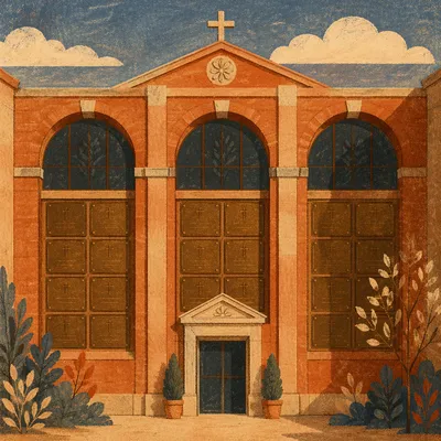 Peaceful Church Columbarium Memorial Wall