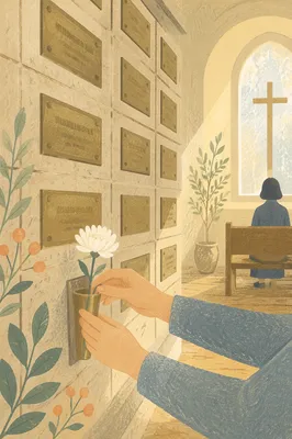 Peaceful Church Columbarium Memorial in Chapel