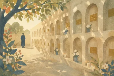 Peaceful Church Columbarium Memorial Wall