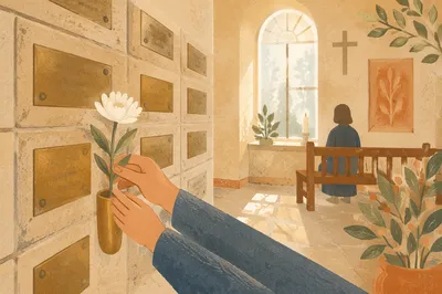 Peaceful Church Columbarium Memorial Wall